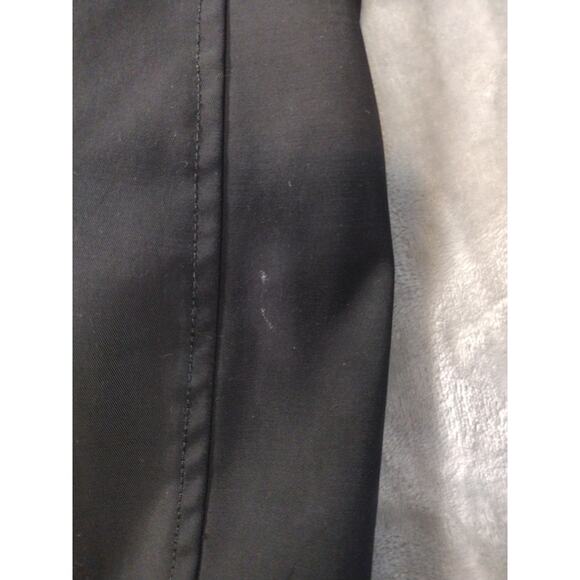 Banana Republic Womens Sz L Black Trench Coat Rain Jacket Old Money Quiet Luxury - Picture 10 of 13